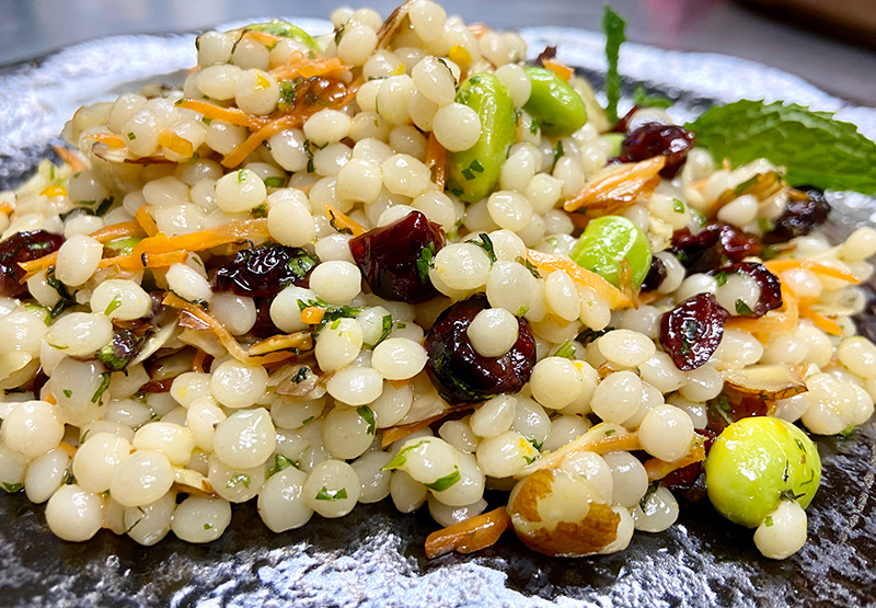 Israeli Couscous with Kaʻū Orange Dressing